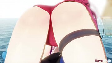 3D Pirate’s Creampie على الشاطئ