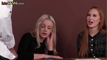 لا يمكن أن تحصل فاتنة الإناث الملبسات على ما يكفي من بي بي سي في العمل المكثف Handjob
