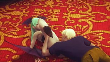 Morrigan Darkstalkers Game Hentai: فيديو جنسي صريح